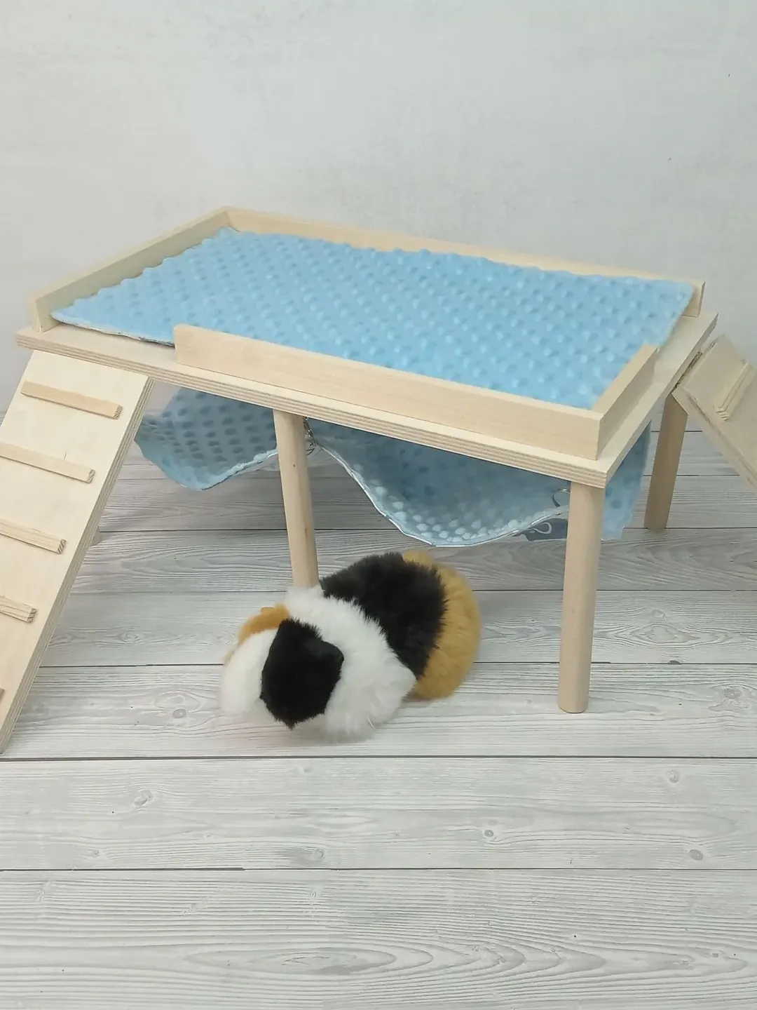 Guinea pig hammock stand, guinea pig hideout,  guinea pig cage accessories, wooden accessories for small pets