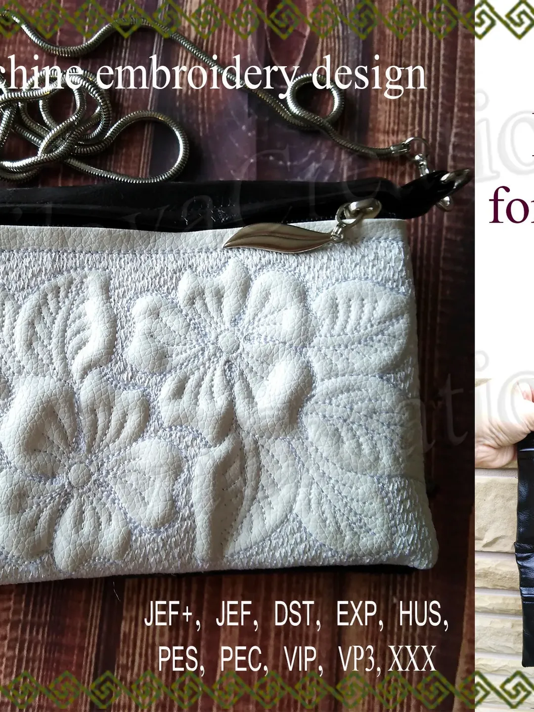 Bag embroidery designs  zippered bag travel zip bag trapunto embroidery designs. ITH zippered bag Embroidery Design. File Instant Download