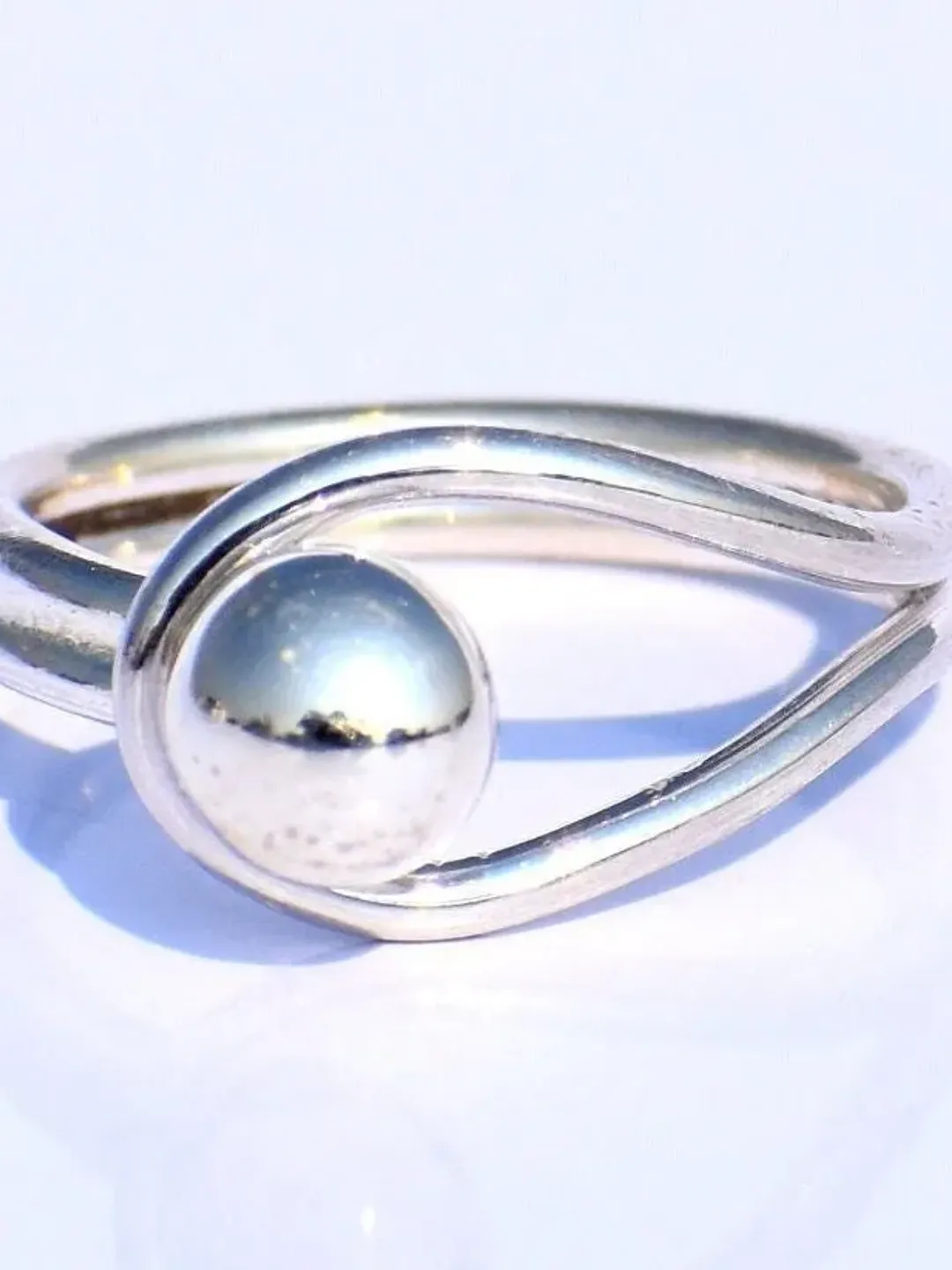 Silver Dot Ring, Stacking Ring, Boho Ring, Handmade Ring, Sterling Silver Ring, Unisex Ring, Friendship Ring, Anniversary Gift, Gift For Her