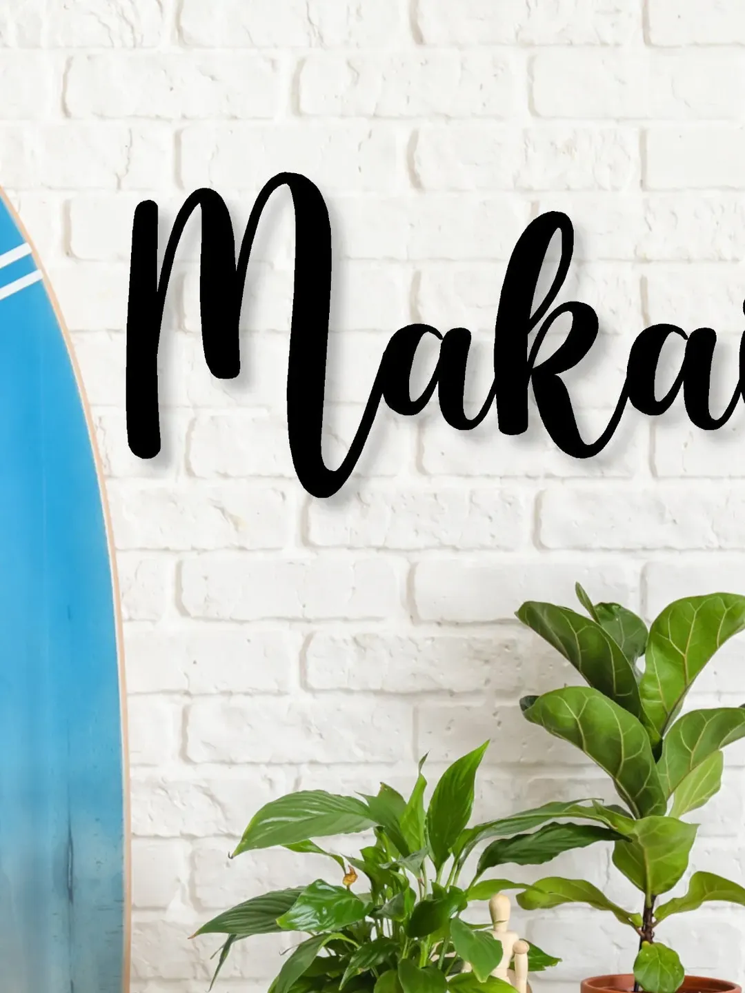 Makai Decorative Sign, Makai Metal Sign, Makai Hawaiian Saying Sign, Hawaiian Decor, Beach Decor, Beach House Art, Makai Word Sign