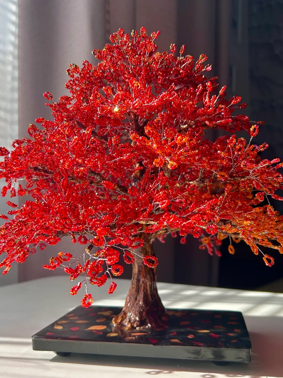 Decorative Handmade Tree Handmade beaded maple tree | tree ornament | exclusive realistic ...
