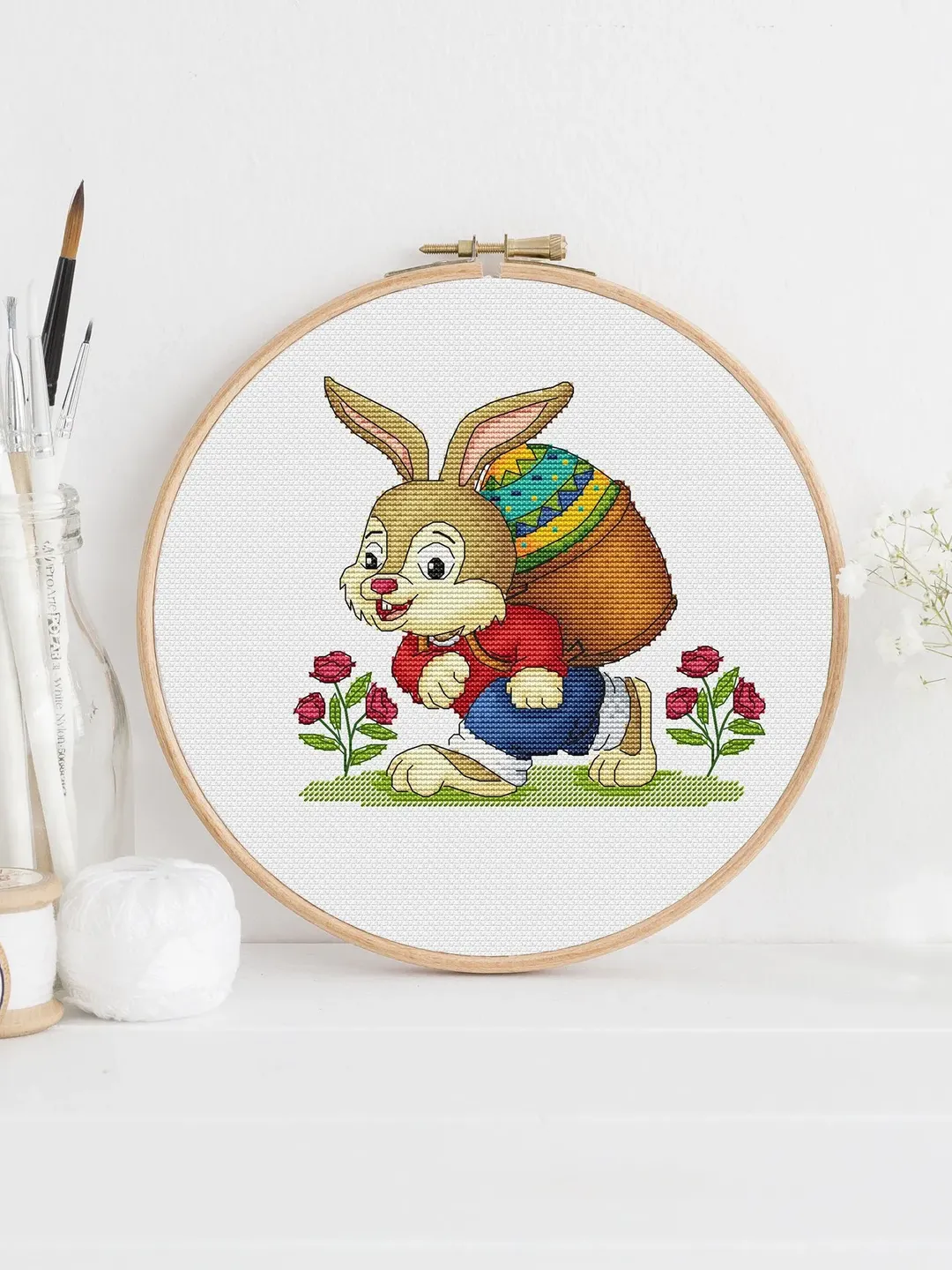 Easter Bunny Cross Stitch Pattern PDF, Easter Embroidery Pattern PDF ...