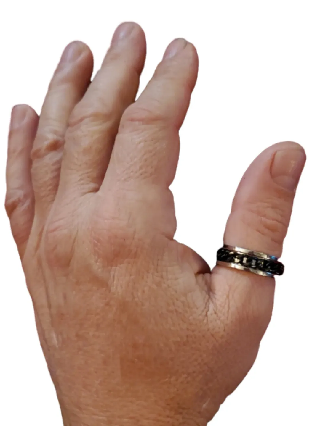 Spinner Ring for Men Men's Ring Silver Fidget Ring Black Band Patina Matte Black Ring Black Thumb Ring Stylish Ring for Men Unisex Ring