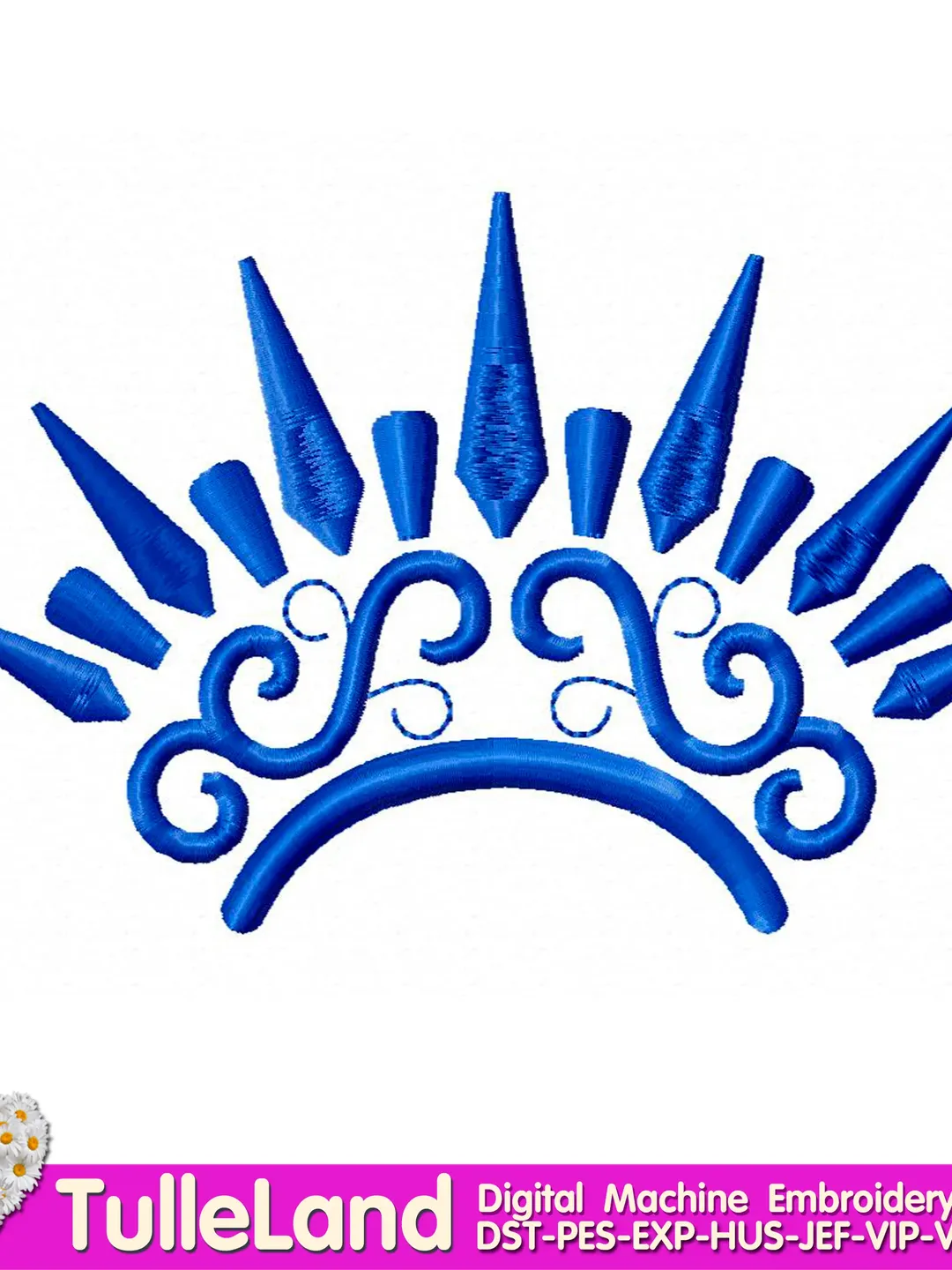 Patriotic Crown Little miss america American 4th of july Liberty crown Applique Design for Machine Embroidery