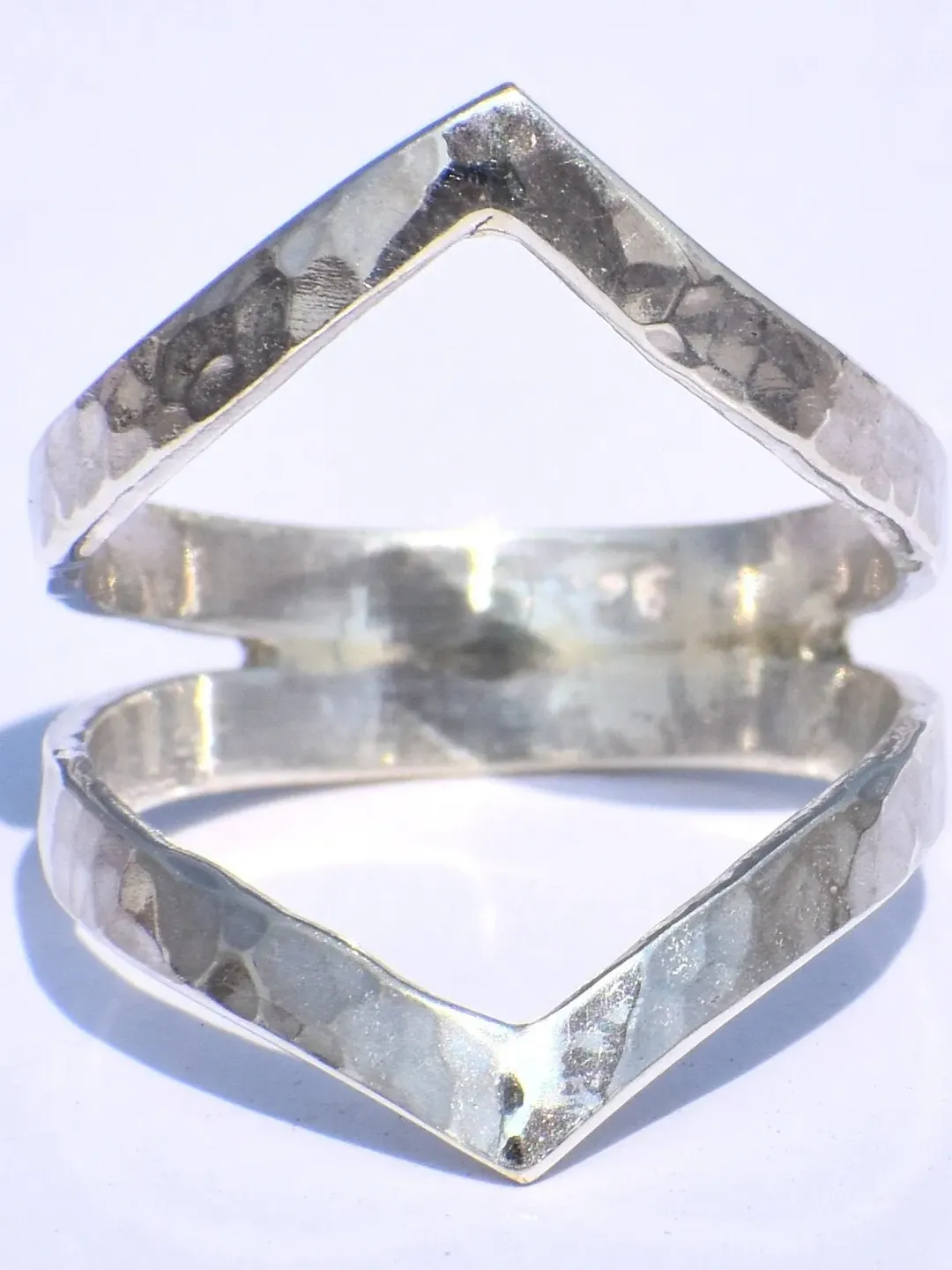 Chevron Ring, Handmade Ring, 925 Silver Ring, Band Ring, Hollow Ring, 925 Silver Ring, Chunky Ring, Unisex Ring, Hammered Ring, Gift For Her