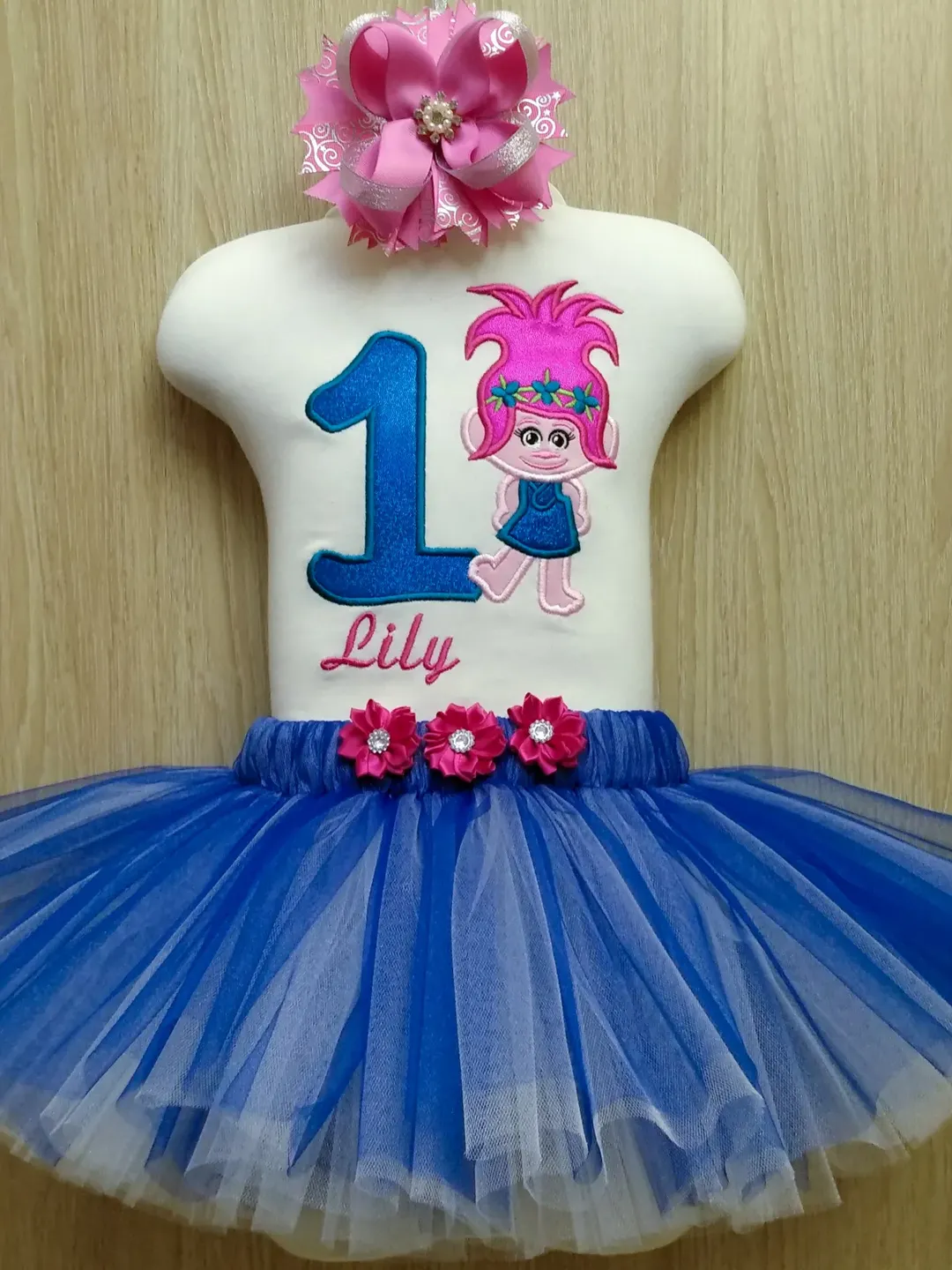 trolls birthday party dress Poppy Troll Birthday Tutu Outfit turquoise number