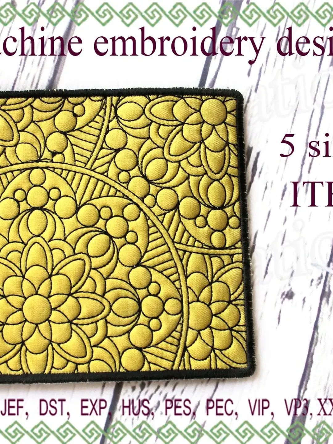 In The Hoop Pot Holders embroidery designs COASTERS mug Quilting  Machine  embroidery designs. In the Hoop   mandala potholder Embroidery