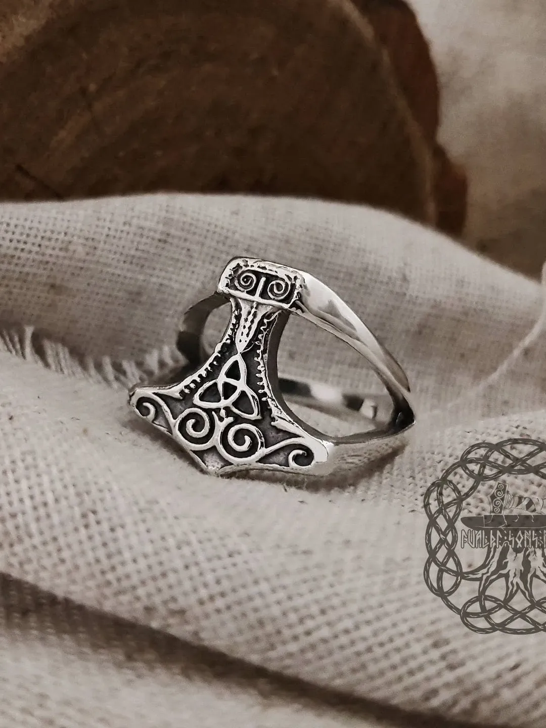 Thor Hammer Ring, Mjolnir Ring, Viking Ring, Sterling Silver Ring, Norse Ring, Viking Jewelry