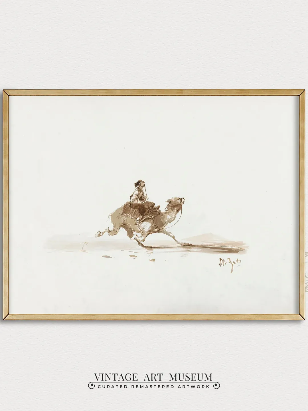 Camel Painting Vintage Sketch Print Watercolor, PRINTABLE Minimalist Wall Art, Digital Home Decor | 84