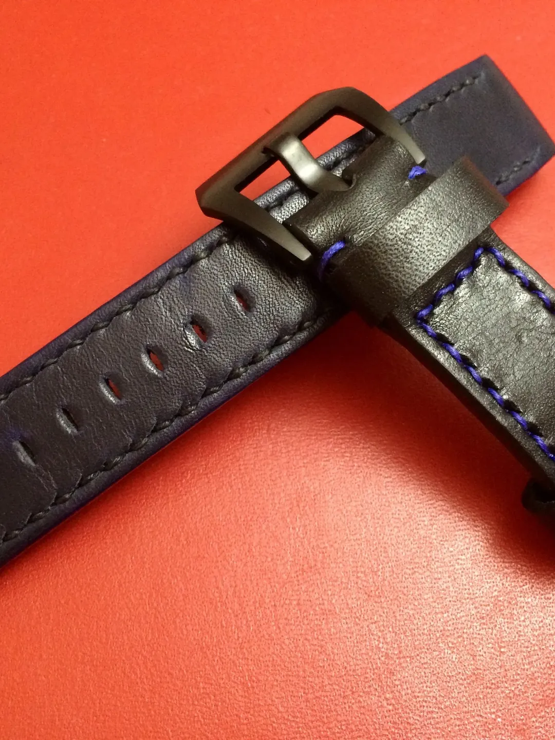 Leather watch strap, Blue leather watch band, 20mm strap, 19mm watch strap, 20mm watch band, watch band, Blue, 16mm Buckle, FREE SHIPPING