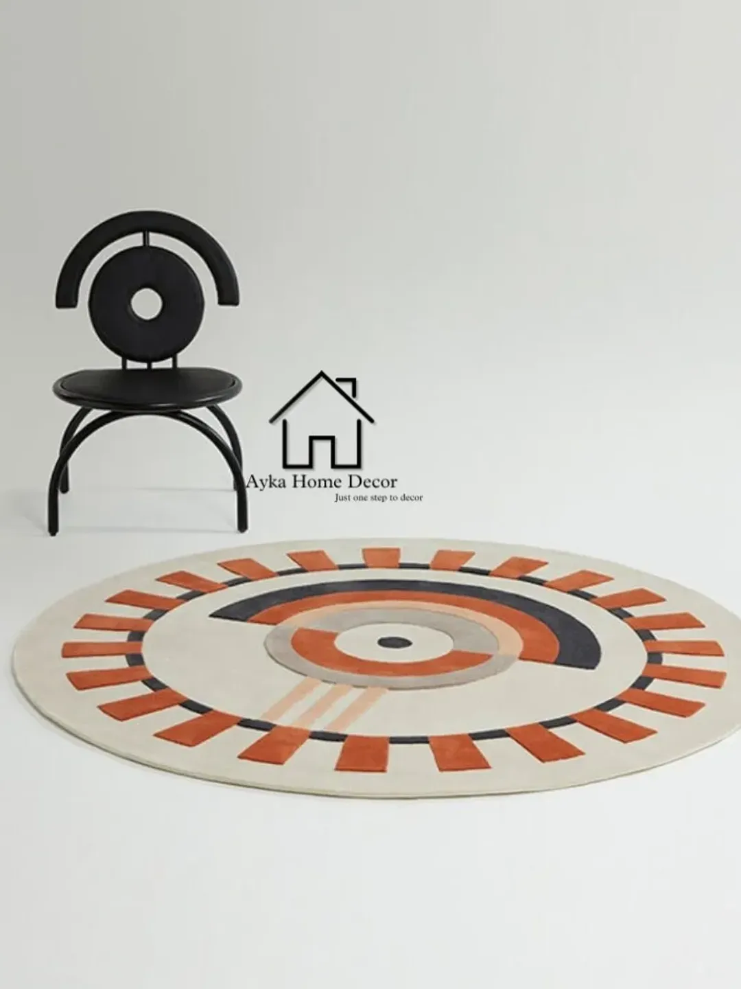 Round Shape Colourful rug Handmade Area Rug Hand Tuft Rugs Modern Rugs for Living Room Rugs Bedroom rug Designer Area Rug