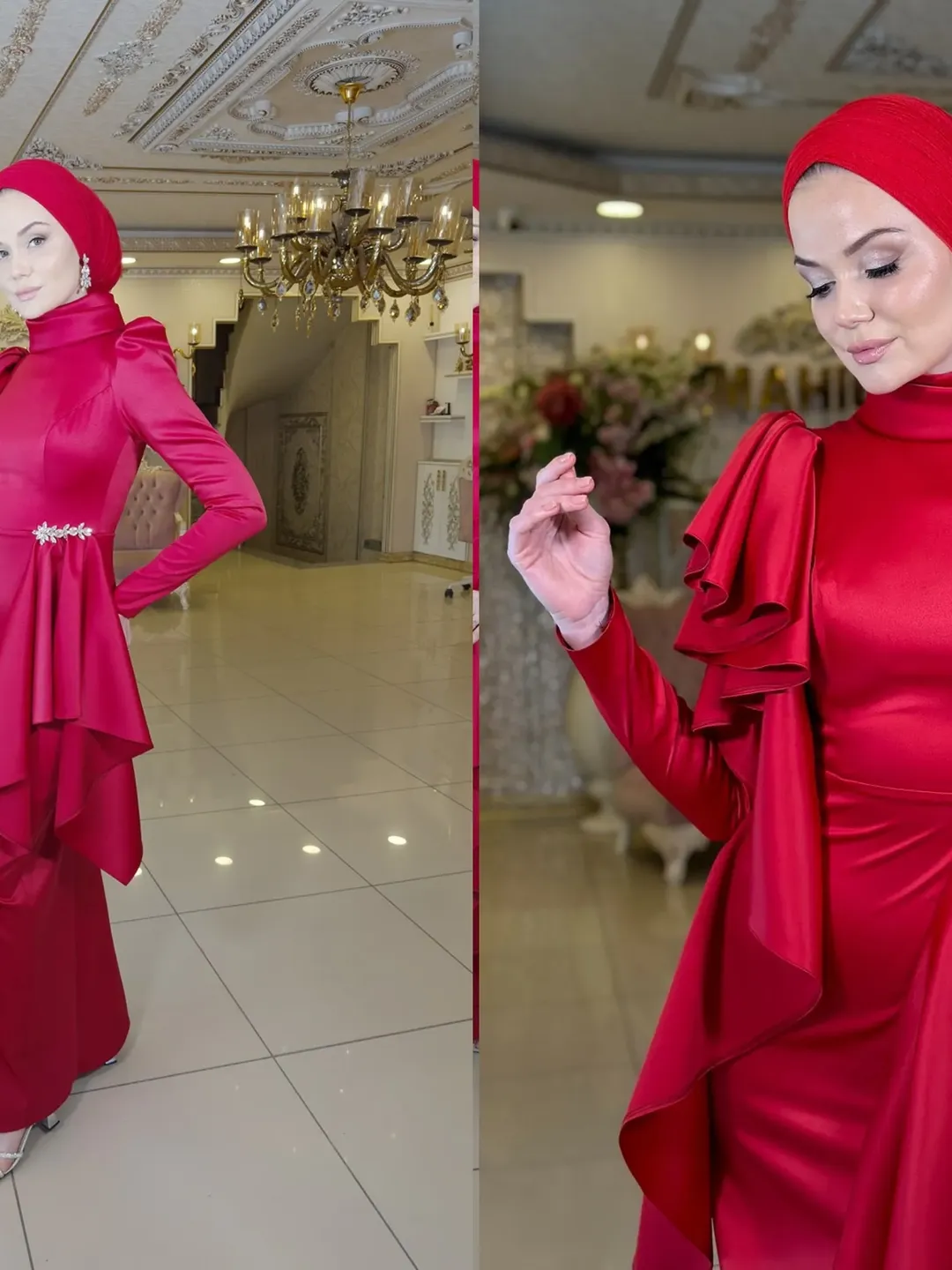 AHUNARE HIJAB - Wedding Dress, Muslim Evening Gown, Nikah, Islamic Wedding, Engagement, Bridesmaid