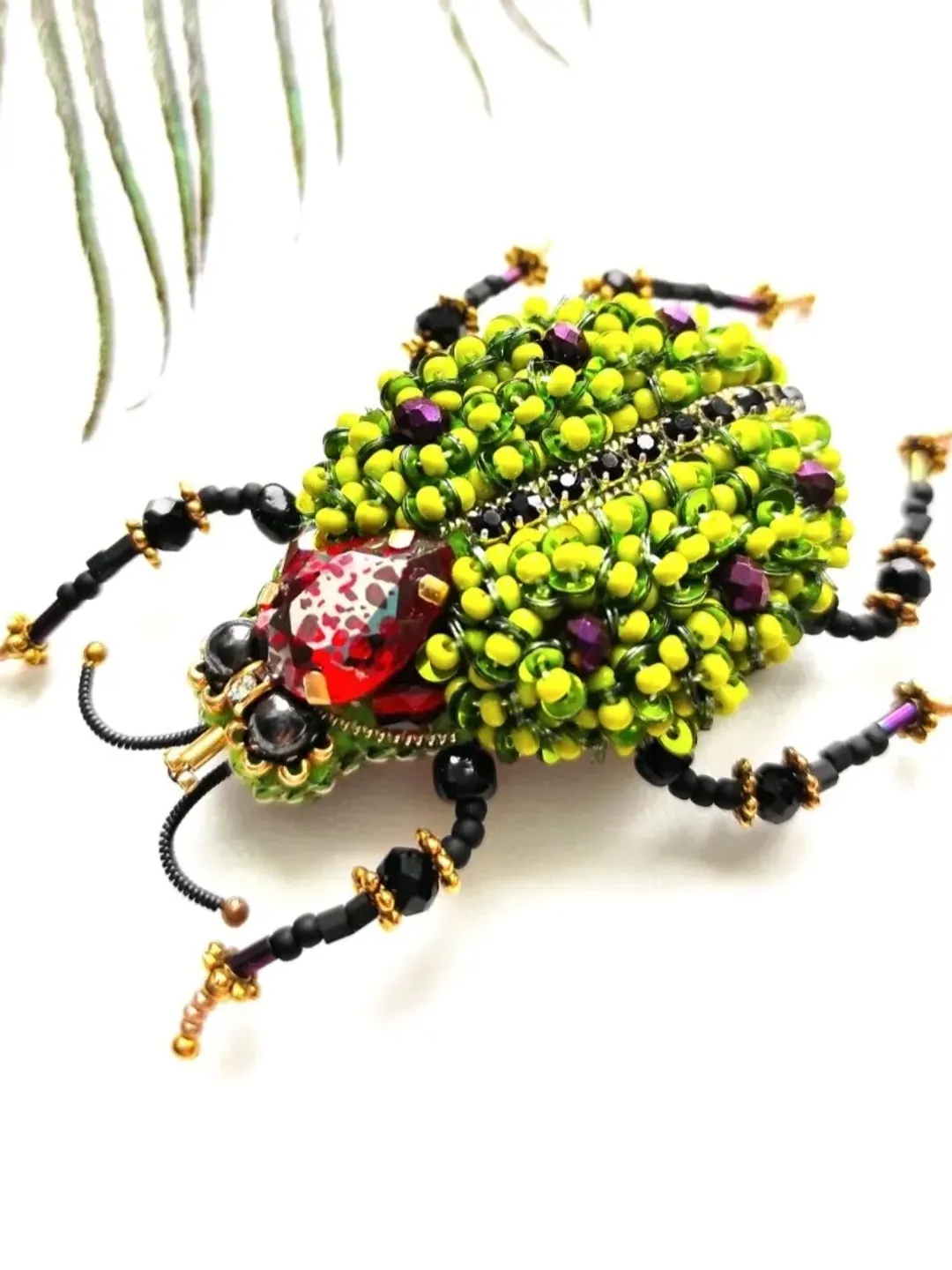 Beaded insect brooch, insect pin, mooth brooch, butterfly brooch, bug pin, bee brooch, bug brooch, insects, madam toto