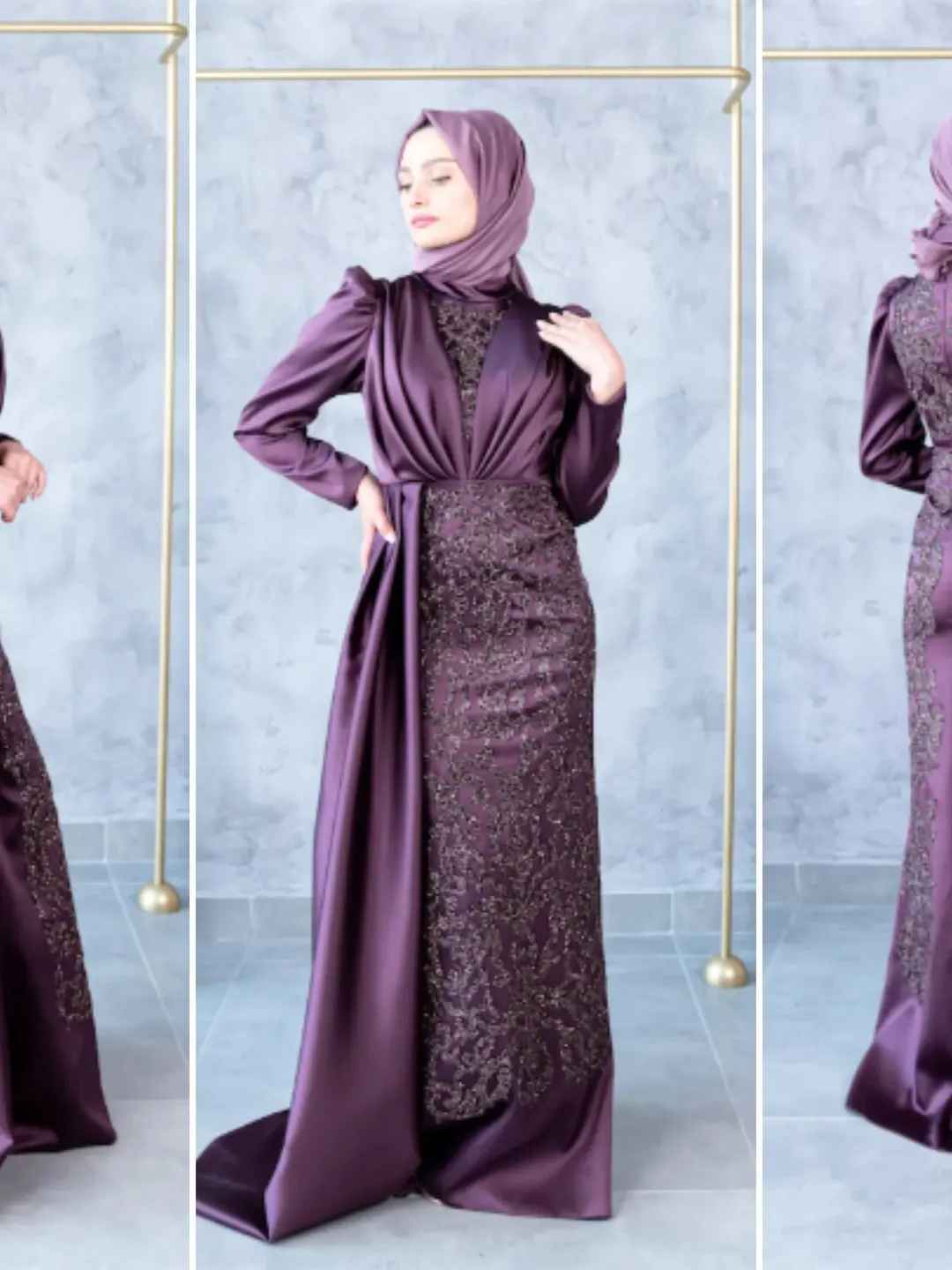 Ahunare Wedding Dress, Muslim Evening Gown, Nikah, Islamic Wedding, Engagement, Bridesmaid, Maxi Dress