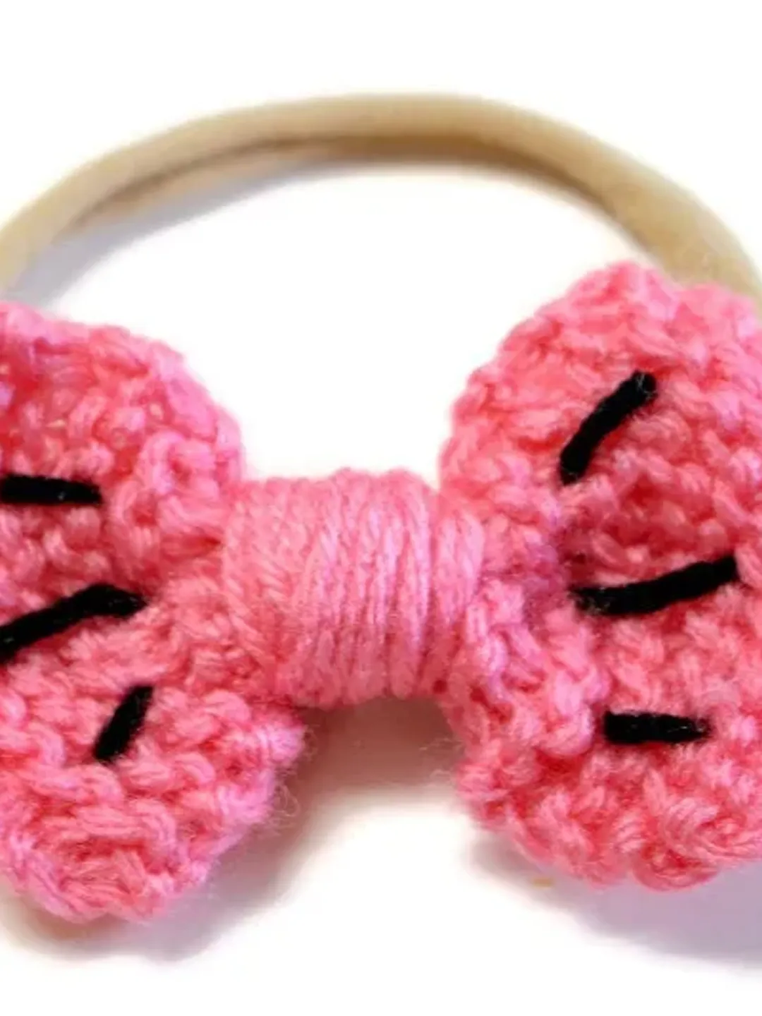 Yarn Watermelon Bows, Fruit Hair Clip, Bows on Nylon Headband or Clip, Hair Bows for Girls, Knotted Clips, Solid Colors, Large Big Hair Bows