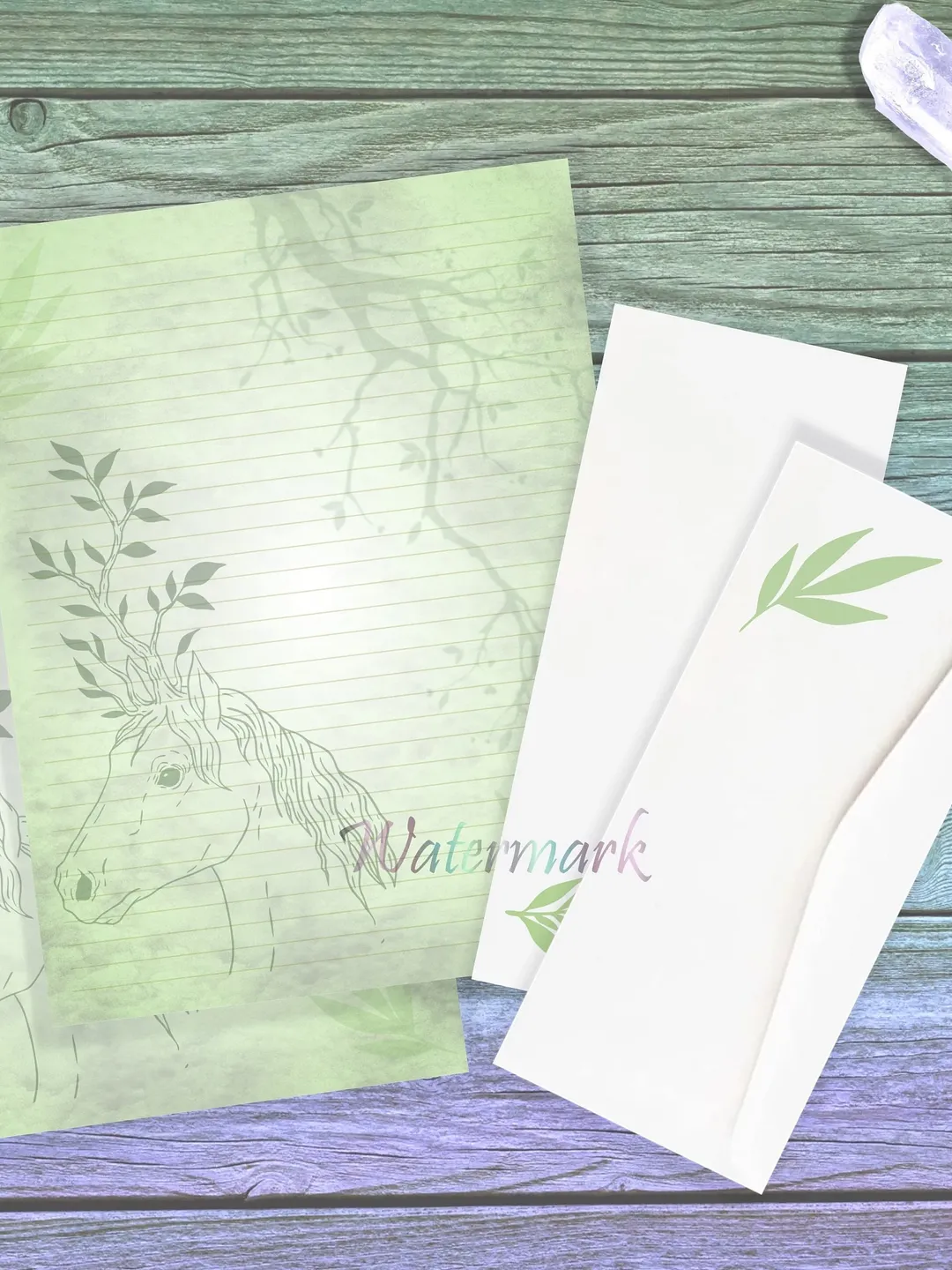Dryad Unicorn Stationery | Fantasy Writing Paper | Woodland Unicorn Set | Unicorn Letter Paper | Unicorn Page | Journal Paper | Dryad Page