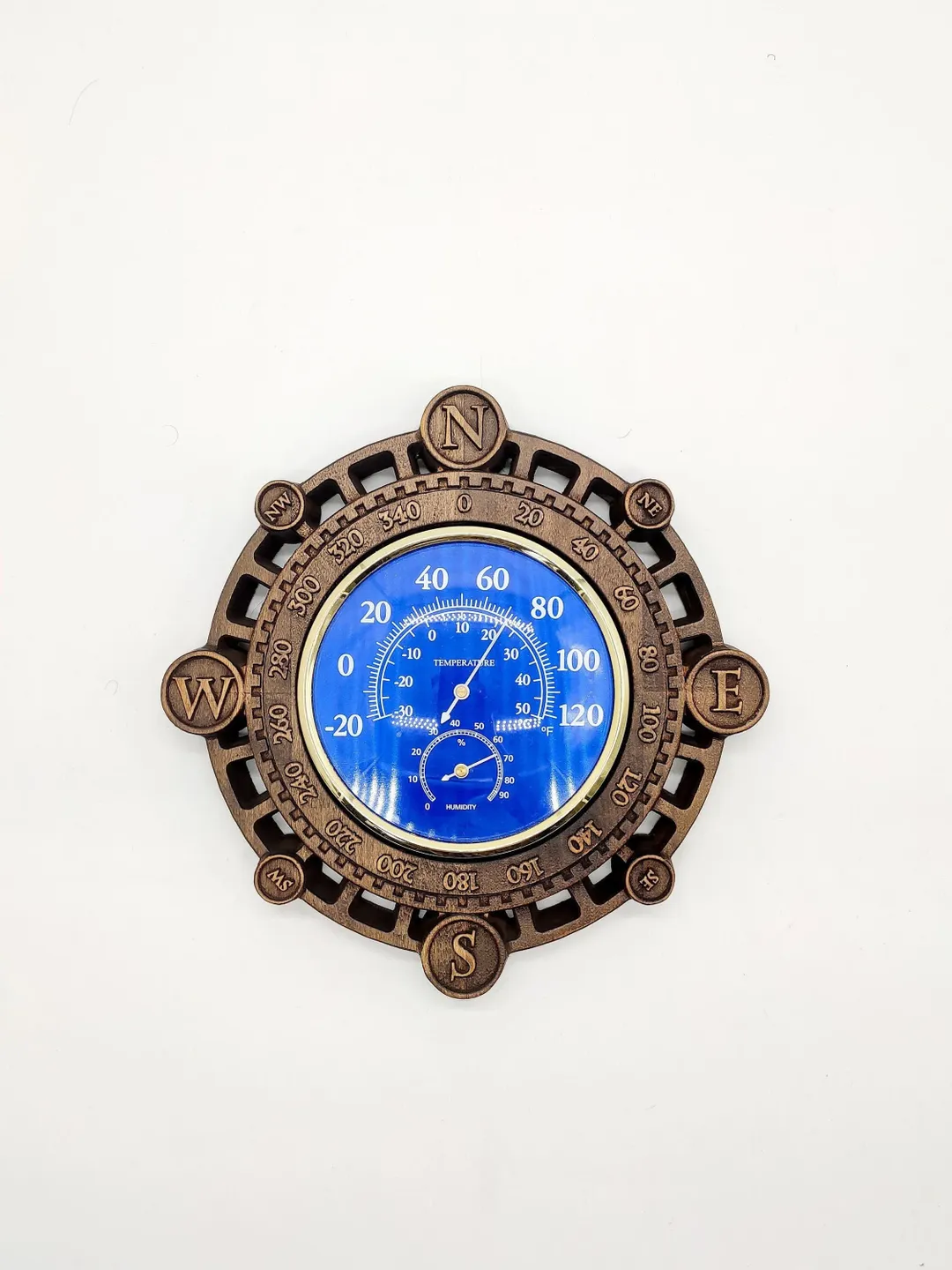 Barometer Hygrometer Thermometer, Weather Station; Wooden wall decor, Rustic decor, Wooden clock, Wooden Carver Panel, carved wall art