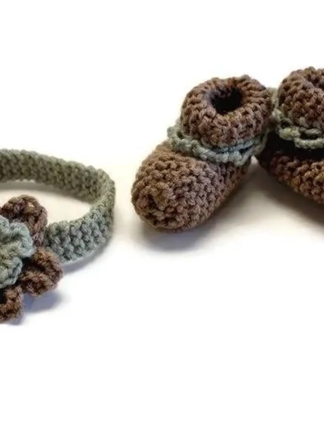 Baby Shoes and Headband Set with a Flower, Baby Booties Set, Gift Idea for Newborns, Easter Hair and Outfit Accessories, Floral Baby Clothes