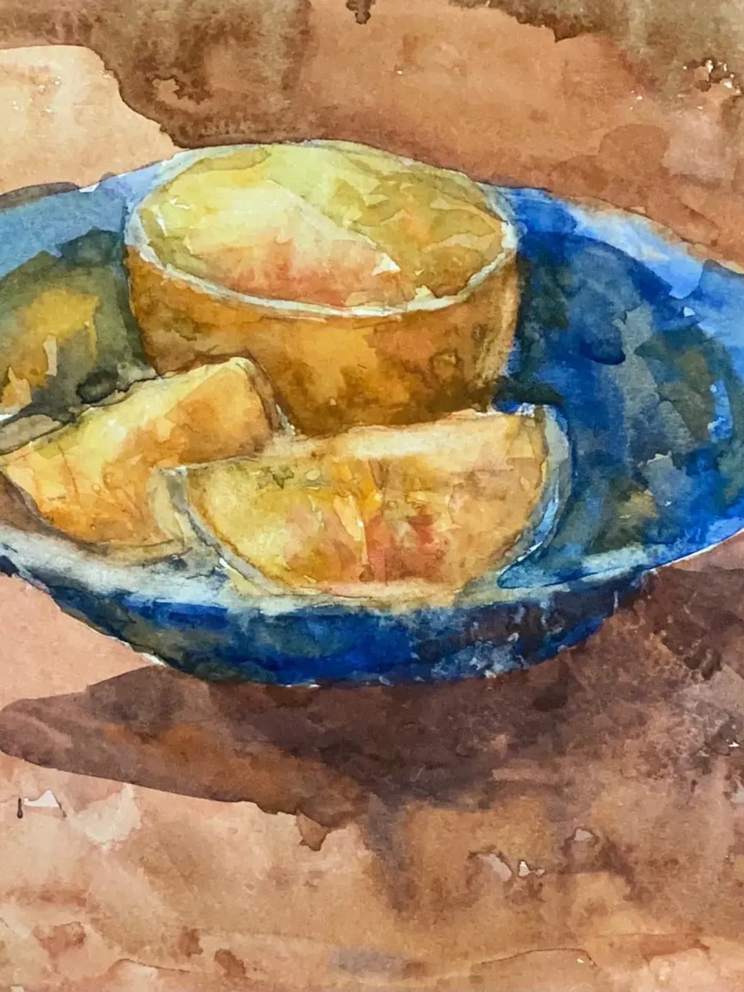 Oranges original painting Watercolor still life art Fruit artwork Wall art