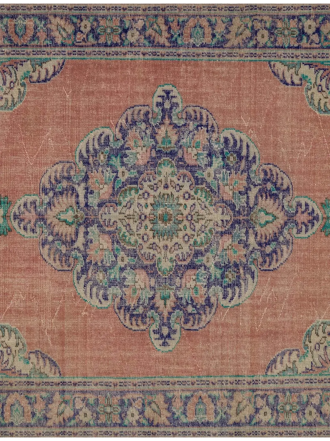 Brighten up your Home with this Vibrant Handmade Orange Turkish Rug