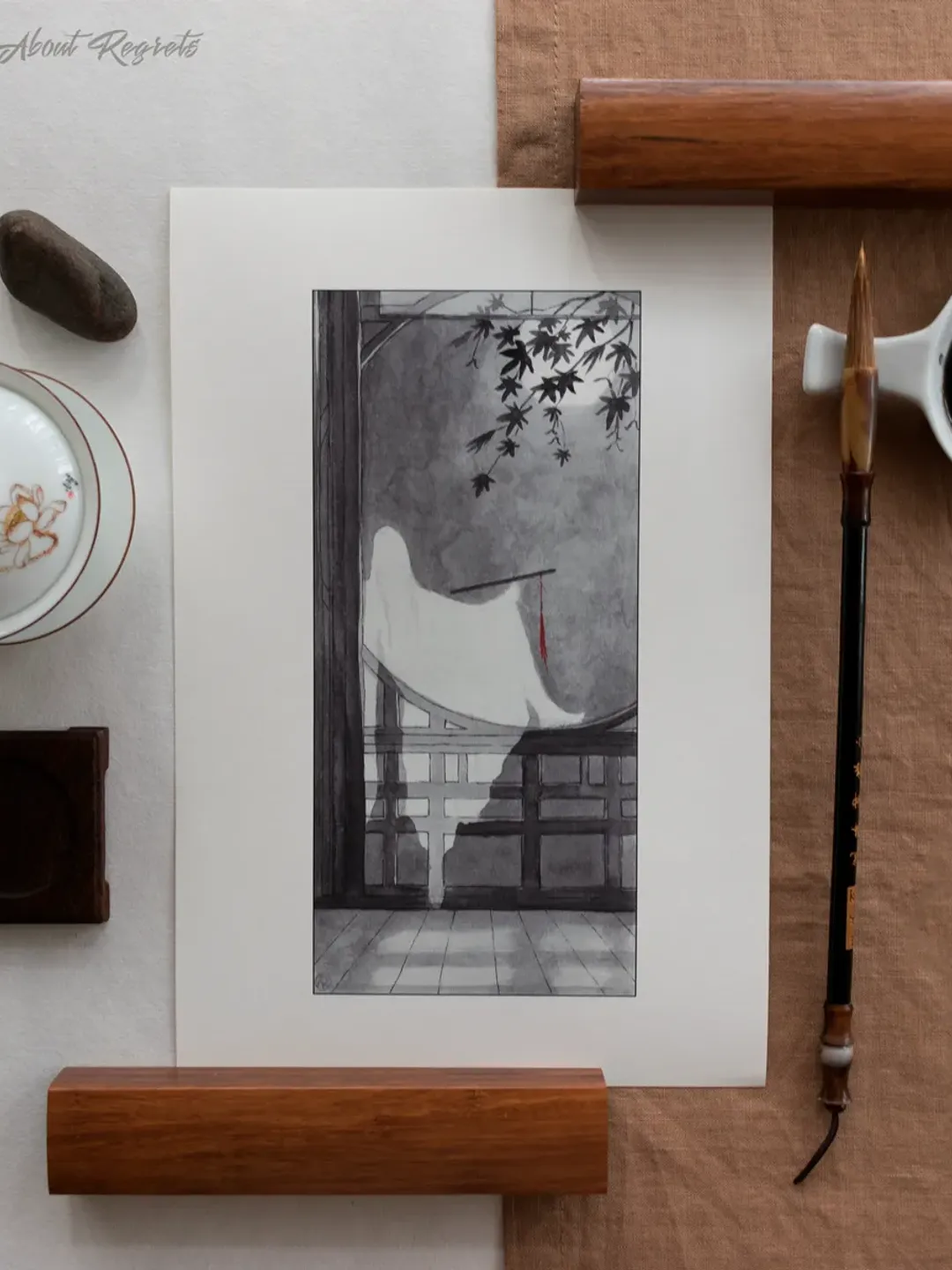 Art Print Ghost inspired by Mo Dao Zu Shi / A4 / Forget About Regrets / Lan Wangji / Wei Wuxian