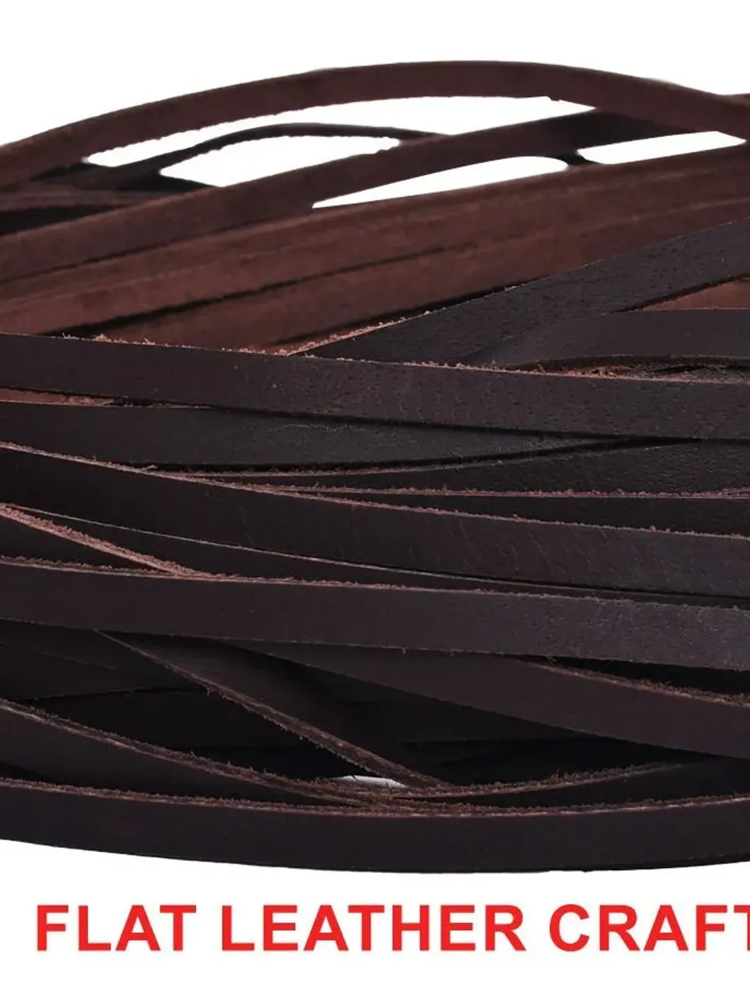 Handmade Flat Leather Craft Cord - Perfect for Jewelry Making, Braiding, and More
