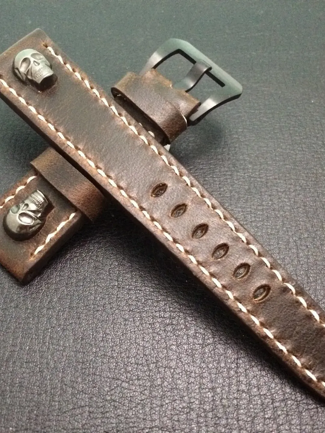 Leather watch band, leather watch Strap, 22mm watch band, brown watch strap, 22mm strap, 18mm buckle, FREE SHIPPING