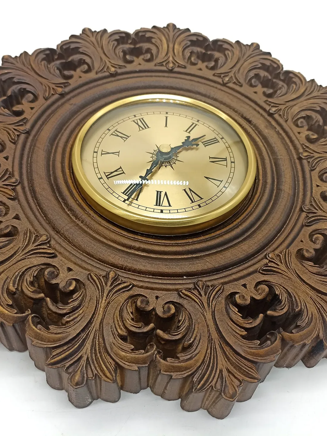 Rustic wall clock, Wall clock, Wooden clock, Wooden wall clock, Wooden Carver Panel, Wooden wall decor, carved wood wall art