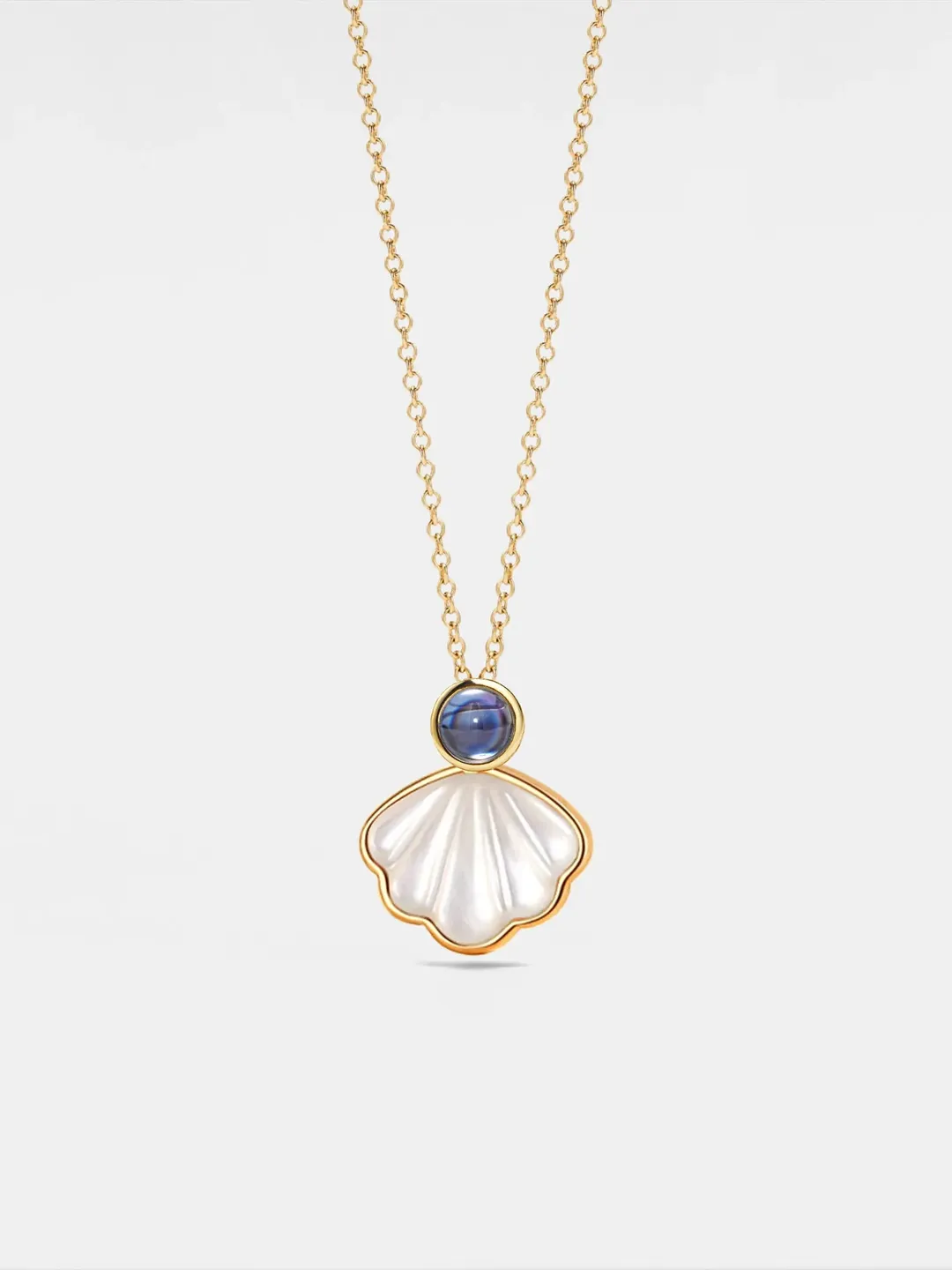 PERIMADE Seashell Projection Necklace • Personalized Picture Inside Pendant • Minimalist Pet Memorial Jewelry • Trendy Best Friend Gift