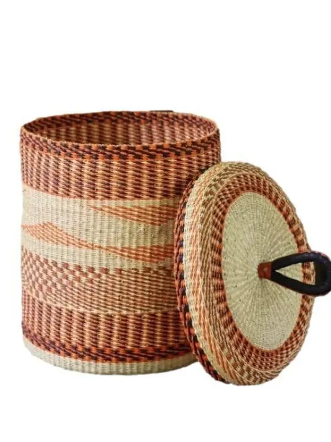 African Laundry Basket With Lid, Laundry Room Storage Blanket Basket,