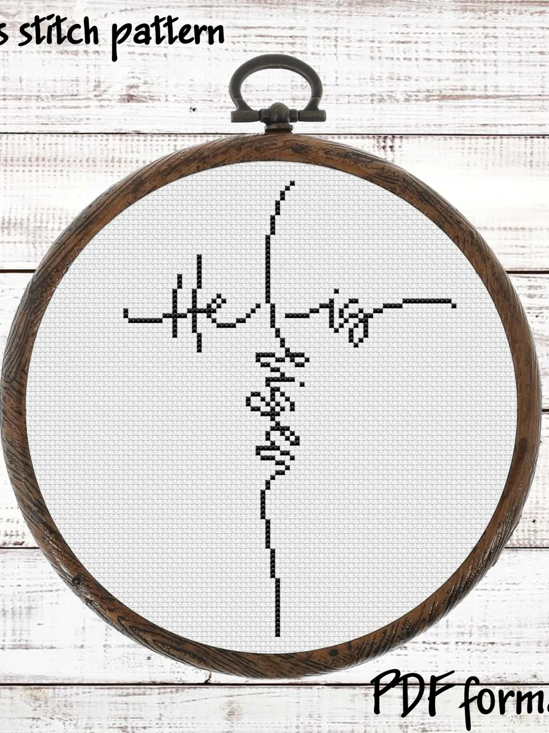 He is risen cross stitch, Bible cross stitch, Religious cross stitch pattern, Christian cross stitch picture