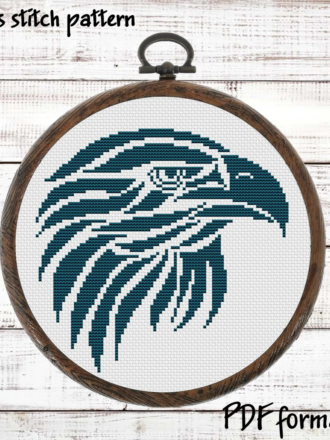 Eagle Cross Stitch Pattern PDF, Mandala Cross Stitch Pattern Modern, Tattoo Xstitch Chart, Tribal bird cross stitch