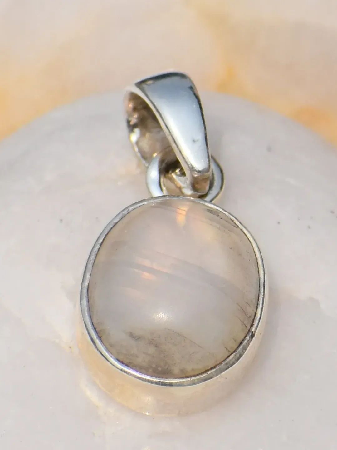 Rainbow Moonstone Pendant, Oval Moonstone, Silver Moonstone Pendant, June Birthstone Pendant, Boho Jewelry, Statement Necklace, Jewelry Gift