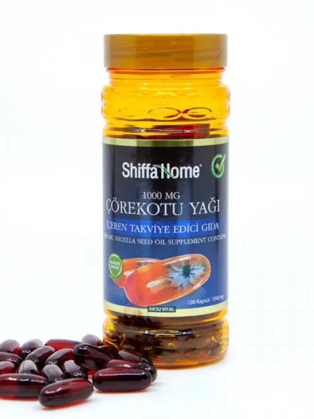 SHIFFA HOME BLACK CUMIN OIL 1000 MG. 100 CAPSULES