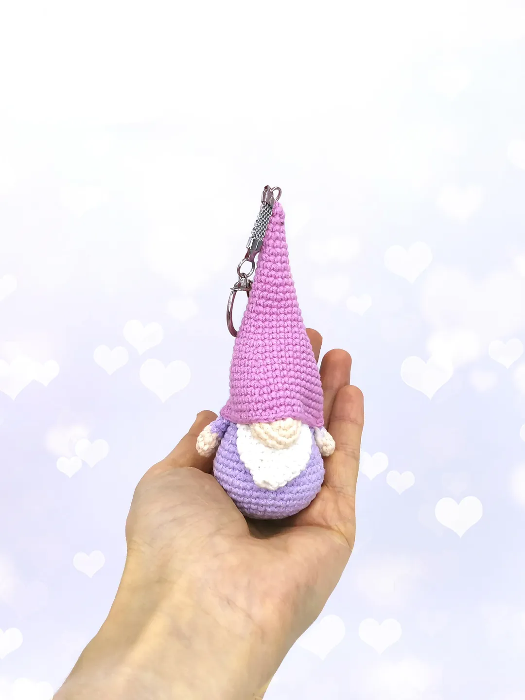 Keychain gnome phone charm decoration, car accessory, Scandinavian mini gnome doll, soft gnome keyring