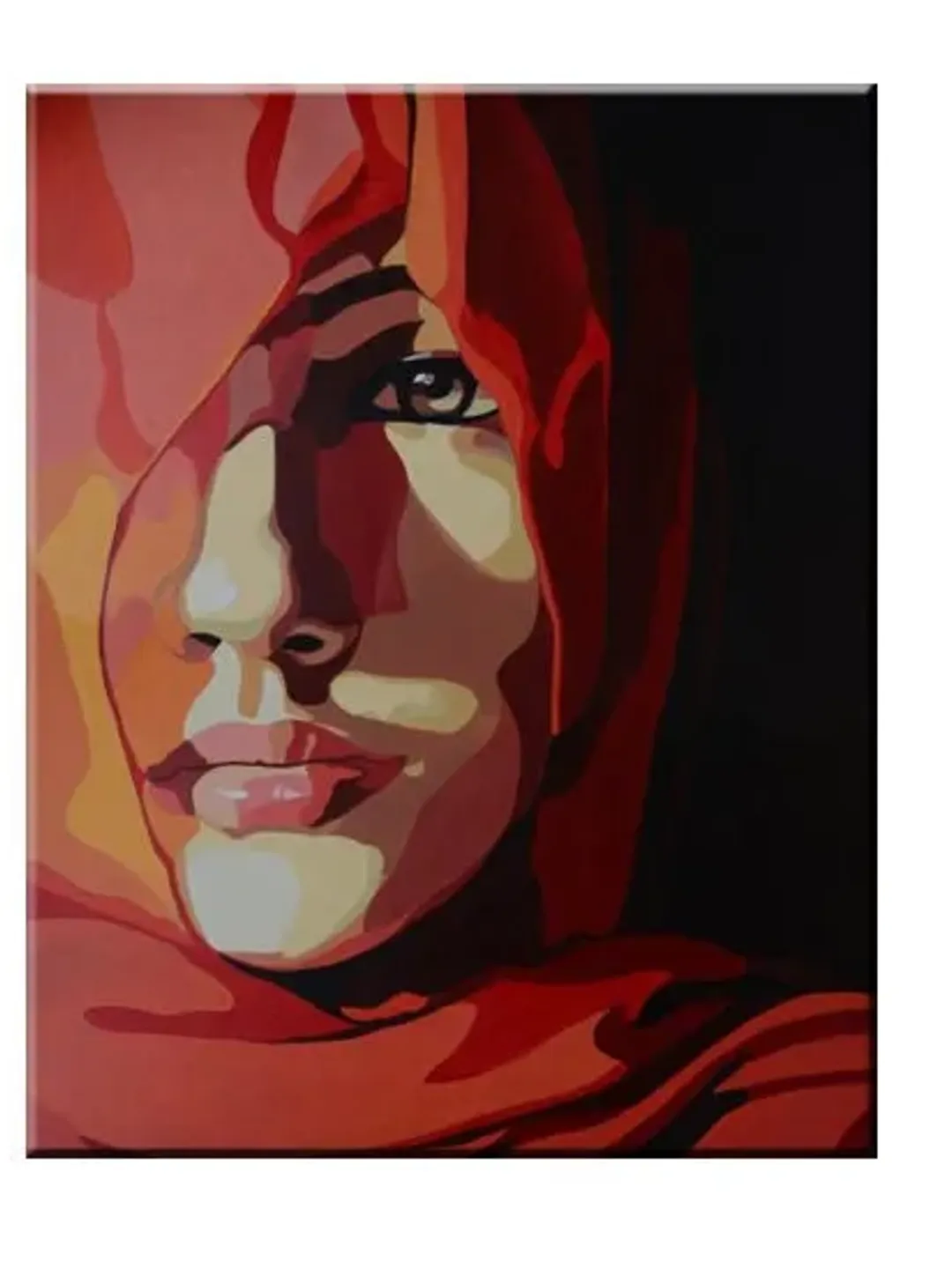 Mysterious woman Print on Canvas , Floating Frame Option, Modern Wall Art, Extra Large Canvas Wall Art