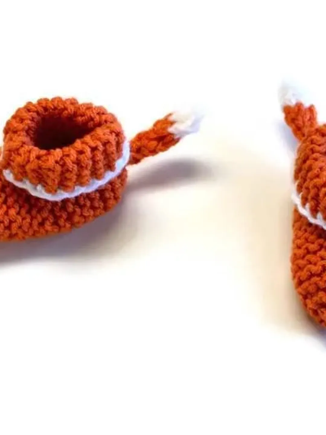 Knit Fox Baby Shoes with Tail, Great Stocking Stuffers for Baby's First Christmas, Baby Socks and Booties, Woodland Baby Shower Gift Idea