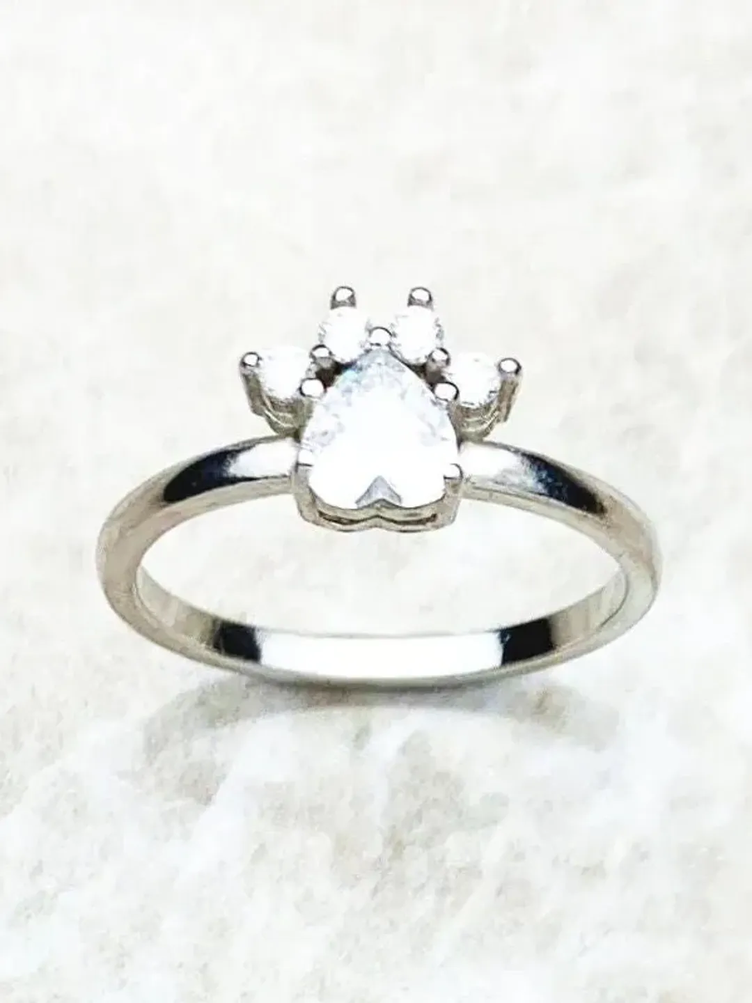 Sterling Silver Paw Ring, Dog Paw Ring, Cat Paw Ring, Pet Paw Ring, Paw Ring, Animal Lover Ring, Animal Rings, Pet Rings, Cat Dog Rings