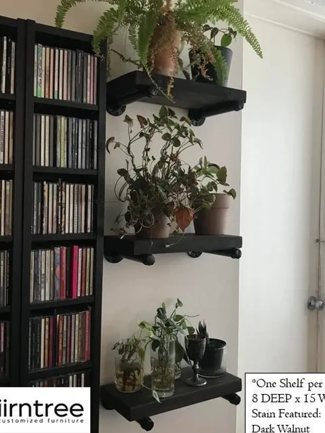 FREE SHIPPING*** Rustic Wood Industrial Pipe Shelf *8 Inches Deep* | Rustic Wood Shelves | Reclaimed Shelf | Pipe Wood Shelf | Chic Shelves