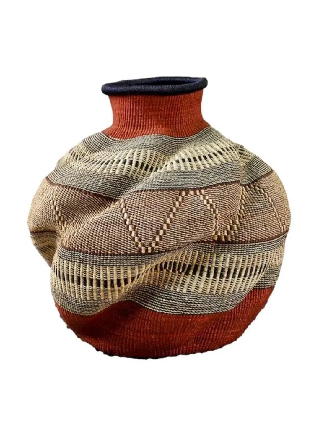 African Basket, Large Woven Basket,Bolga Basket, Flower Pot, Handmade Home Decor, Unique Home Decor, Home Decor Modern Living Room