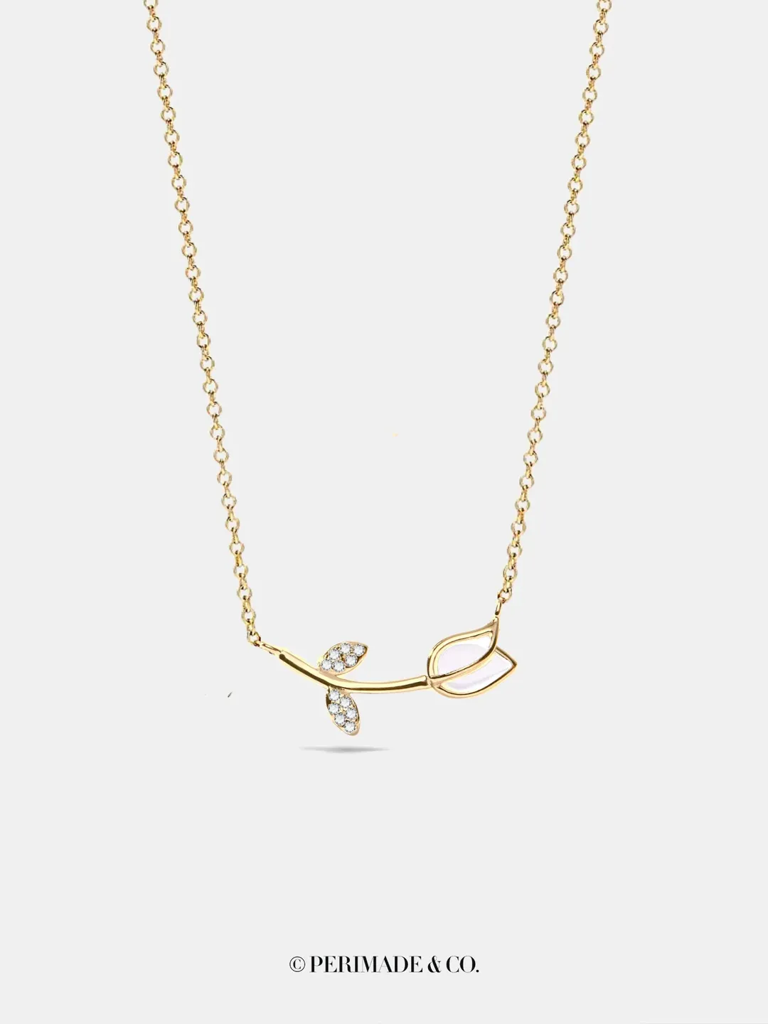 PERIMADE Tulip Opal And Zircon Inlaid Exquisite Necklace Female • Trendy Best Friend Gift