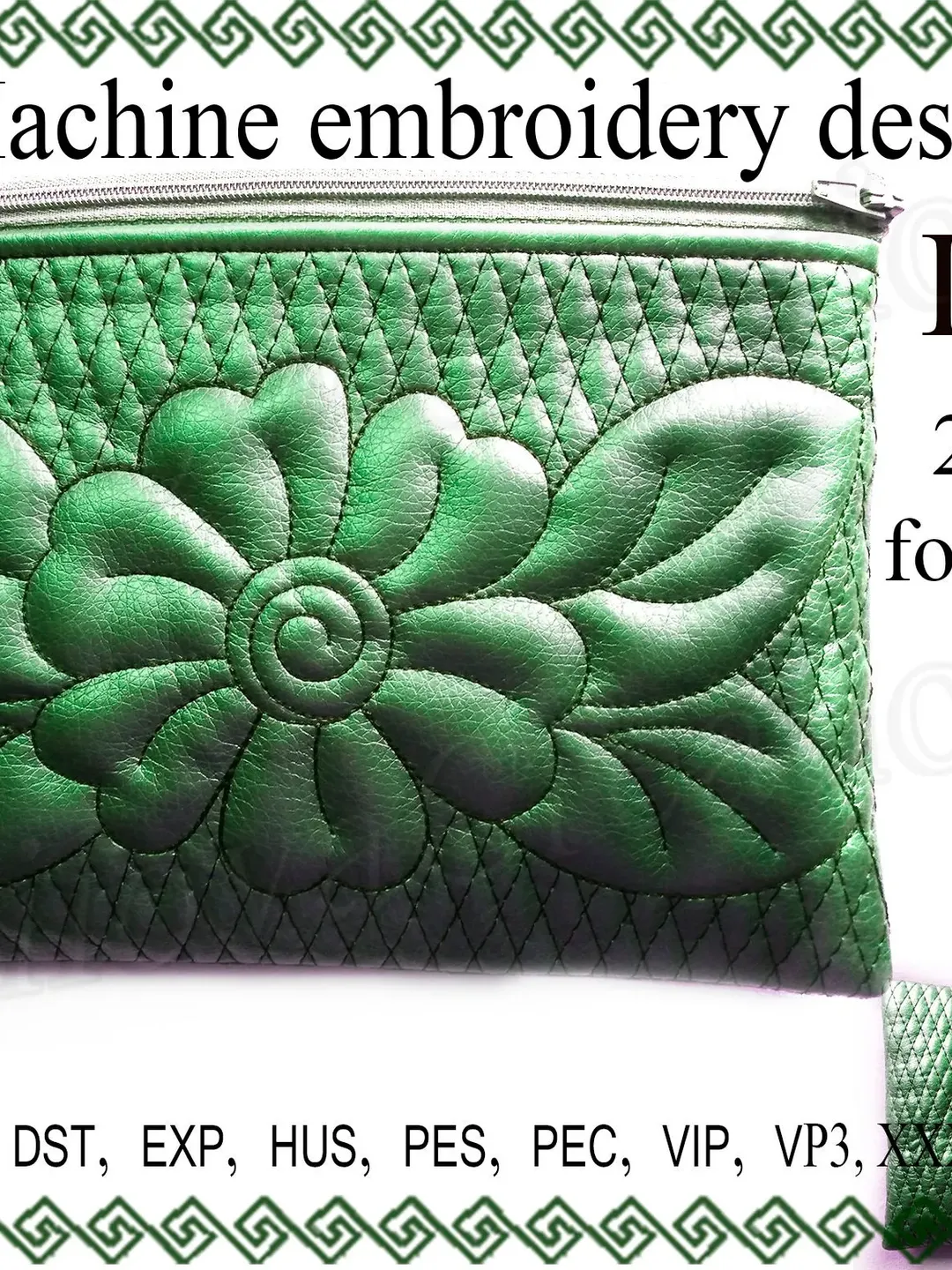 Embroidery bag ITH Machine embroidery design In the Hoop zippered cosmetic travel zip bag Embroidery Designs File Instant Download