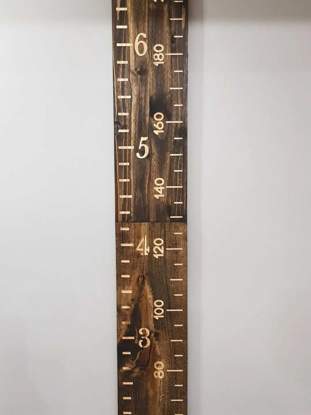 Hybrid Wide Growth Chart Ruler | Engraved Family Name Ruler | Wall ...
