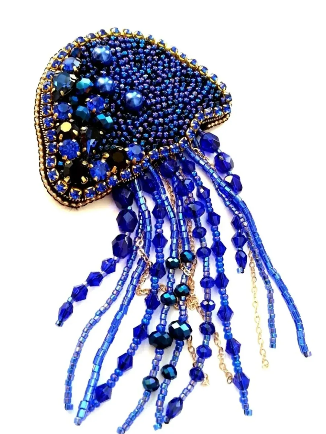 Medusa brooch, jellyfish brooch, brooch pin, blue brooch, mothers day gift, gift for friend, handmade gifts, brooch