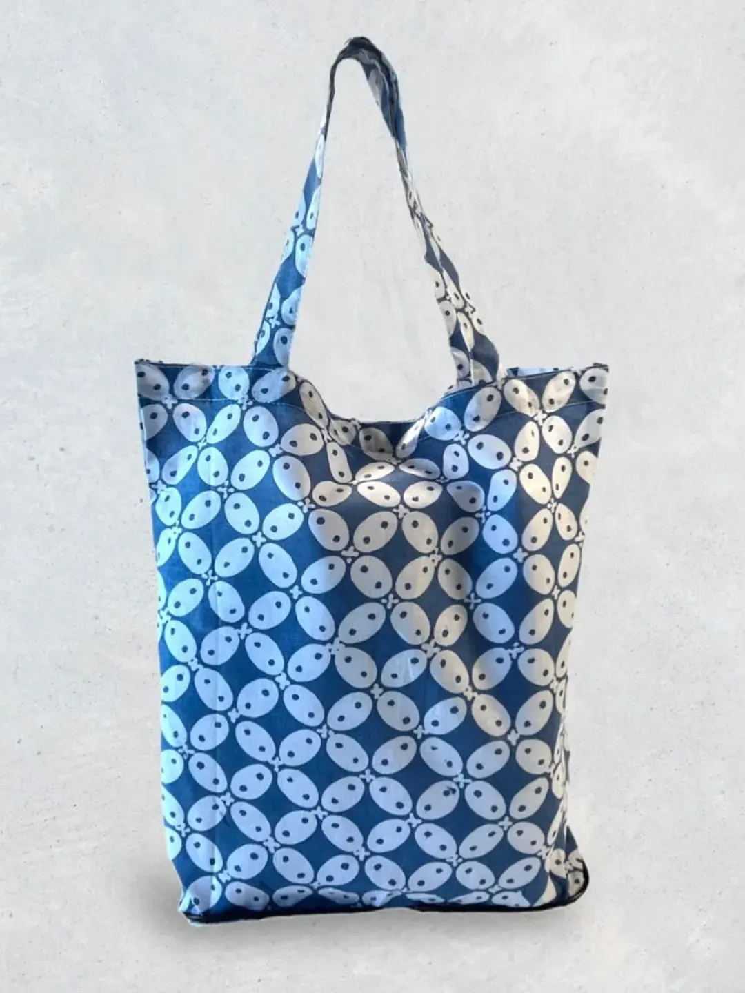 Blue Reusable Shopping Tote | Foldable Shopping Tote | Reusable Farmer’s Market Tote