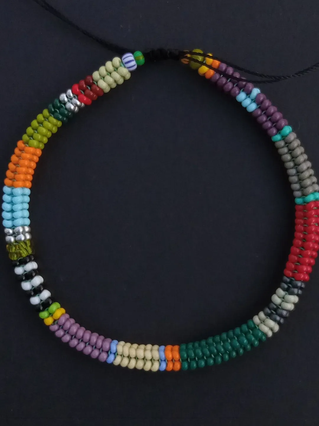 Bracelet for men handmade, Bohemian bright beaded men's bracelet