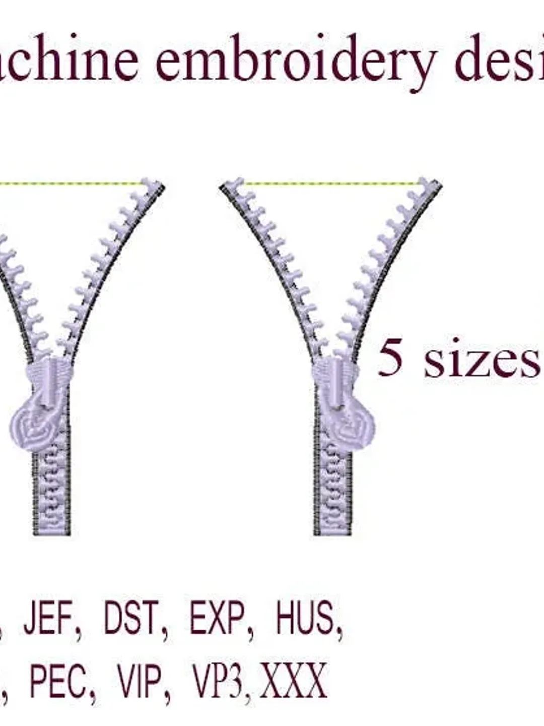 Machine embroidery designs zipper zip embroidery designs decor ...