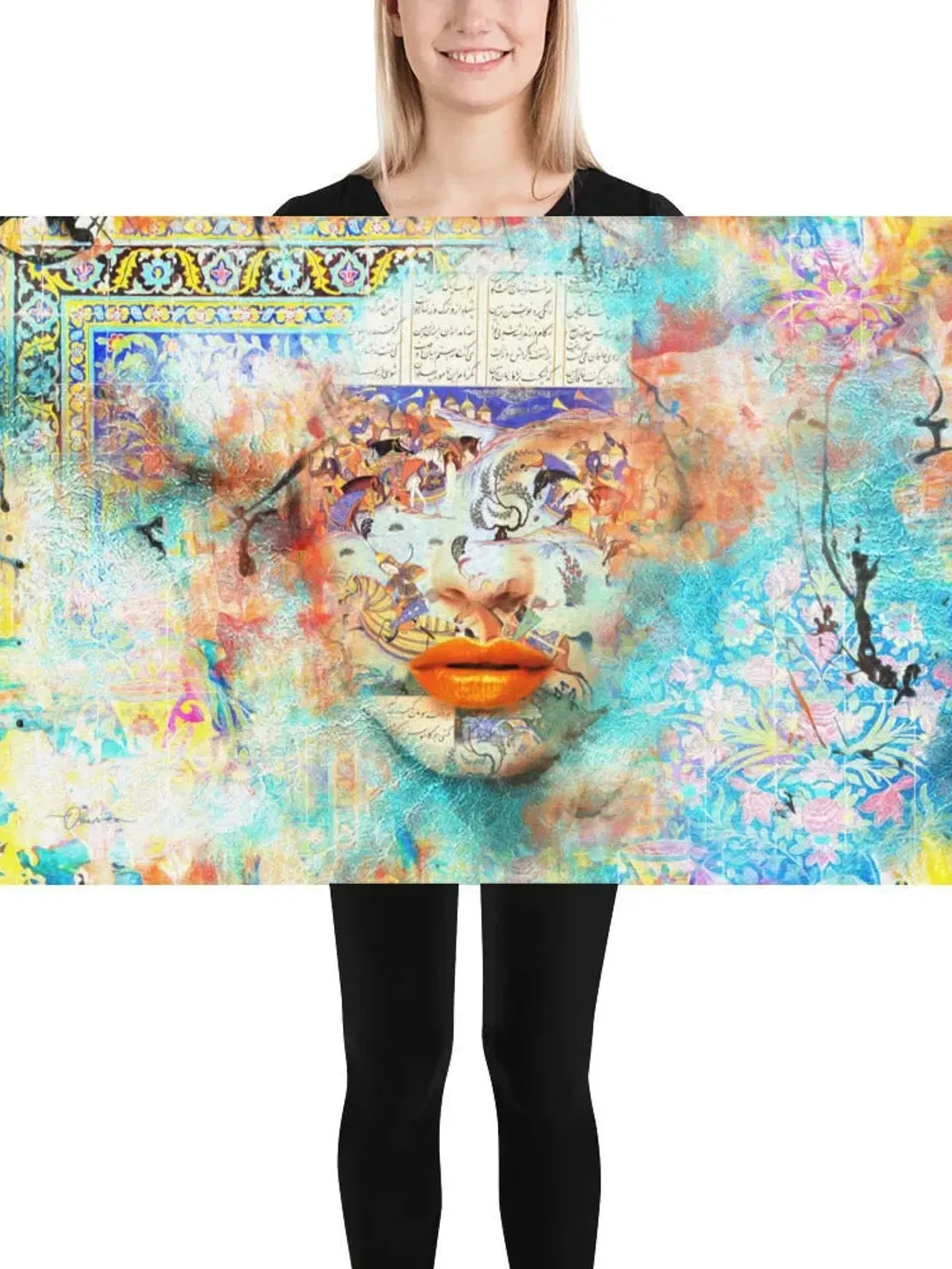 Dance of Colors | Persian Calligraphy Wall Art Poster | Unique Persian Gift | Unframed Art Print Poster