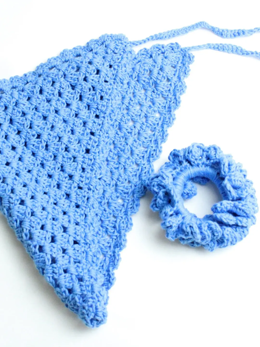Bandana crochet vichy bleu main image 0