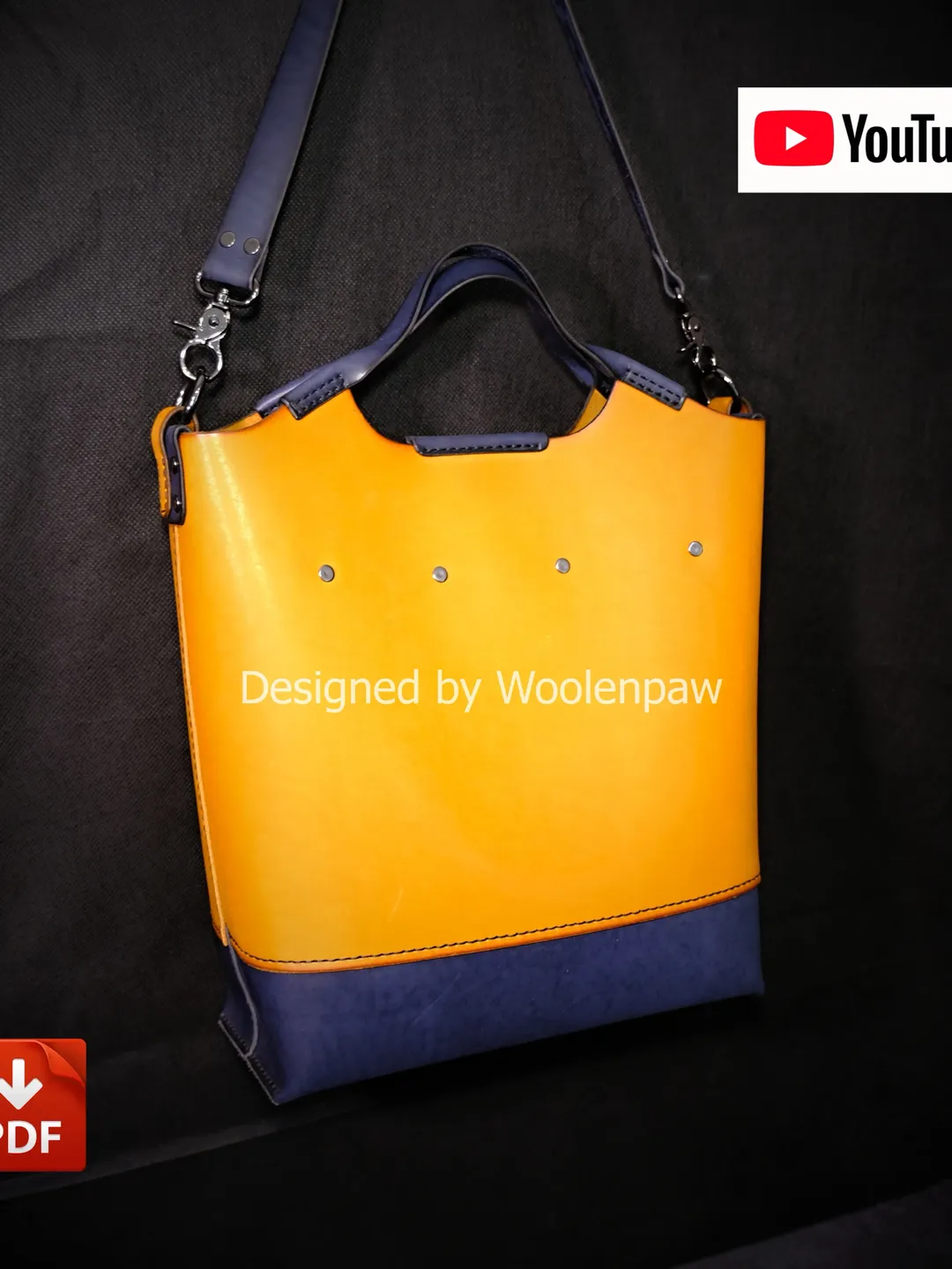 Leather pattern Shoulder Tote Bag. BG